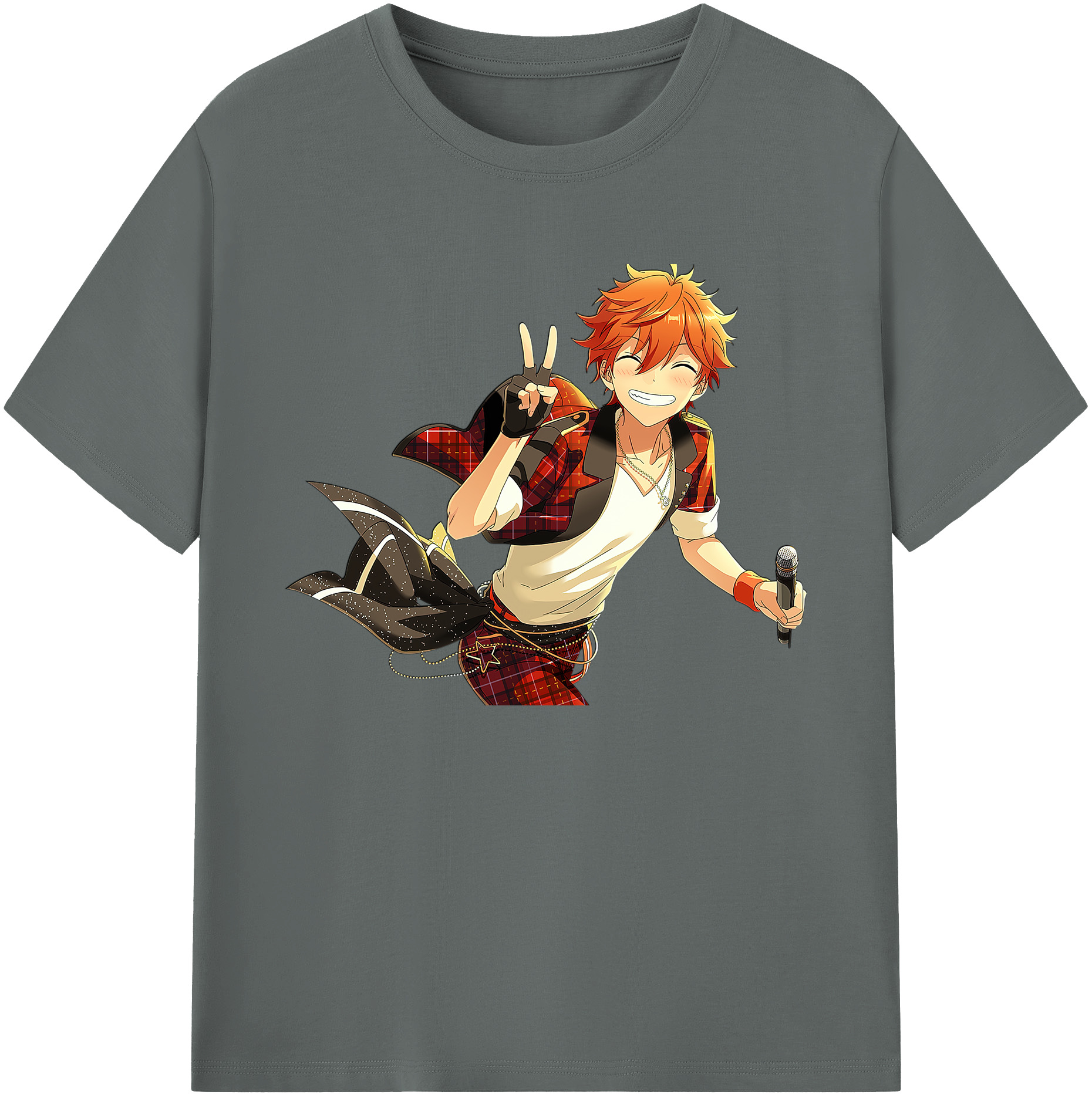 （画像用） あんさんぶるスターズ! Ensemble Stars 綿100％ メンズ半袖Tシャツ｜肌触りやわらか＆通気性